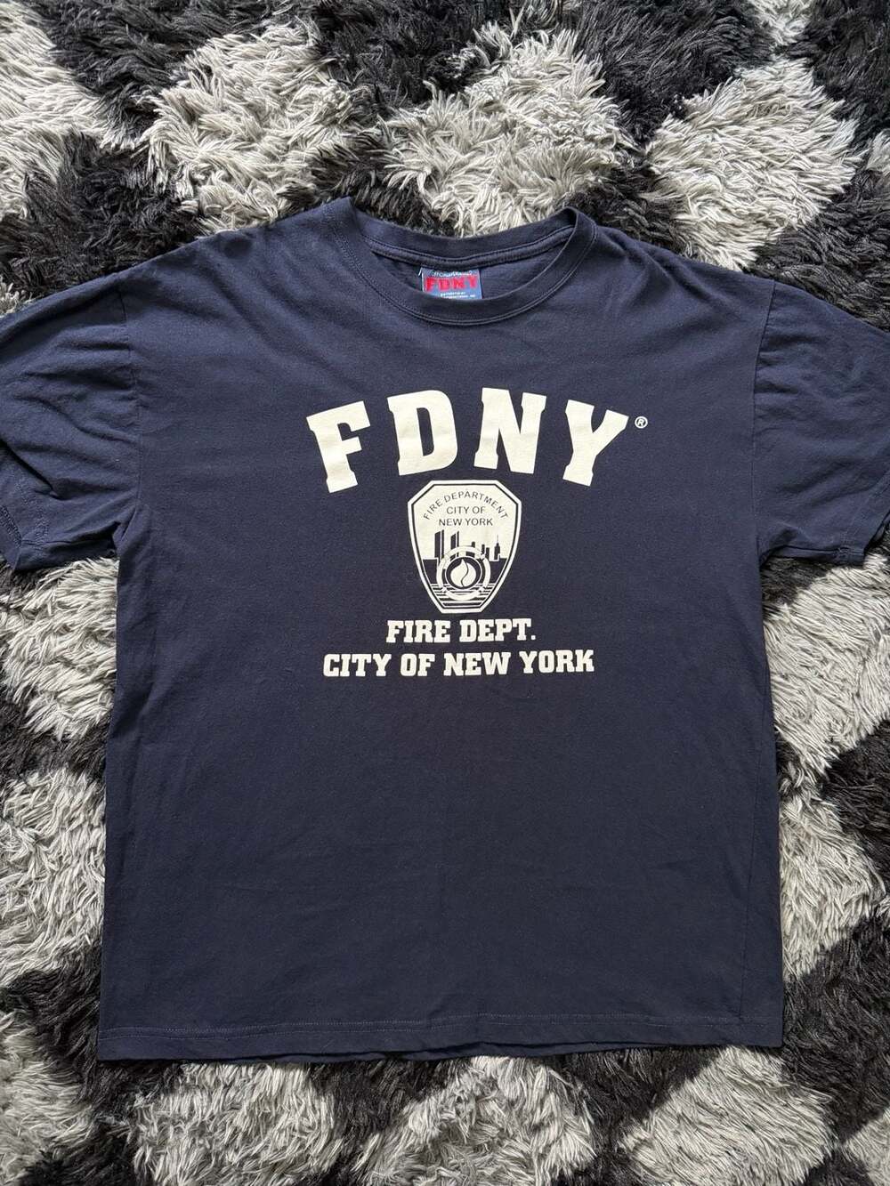 FDNY Officially Licensed Torkia International Navy Short Sleeve T-Shirt